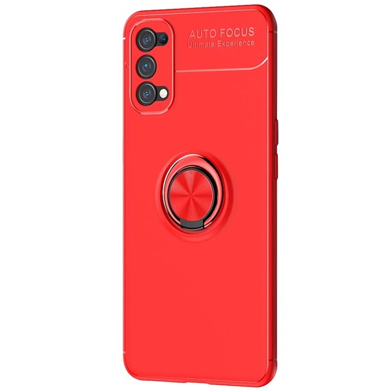 CaseUp Oppo Reno 5 Pro 5G Kılıf Finger Ring Holder Kırmızı 2